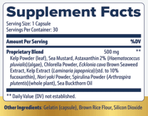 AquaPeace Supplement Label