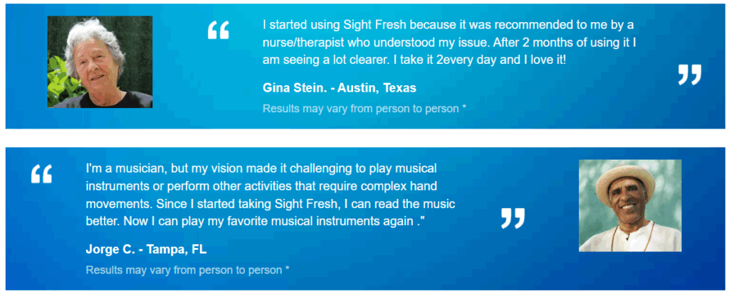 Sight Fresh Customer Reviews